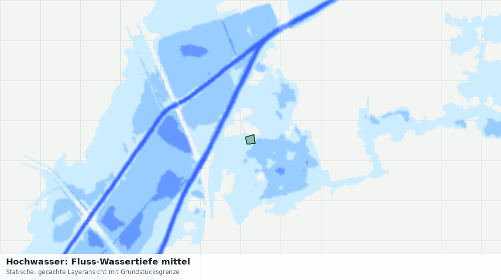 Statische Kartenansicht: Hochwasser: Fluss-Wassertiefe mittel