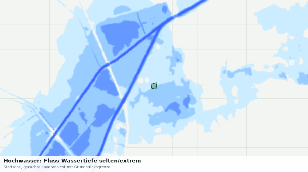 Statische Kartenansicht: Hochwasser: Fluss-Wassertiefe selten/extrem