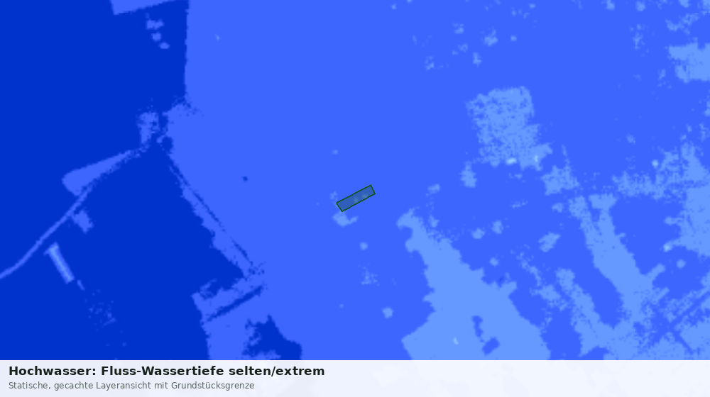 Statische Kartenansicht: Hochwasser: Fluss-Wassertiefe selten/extrem