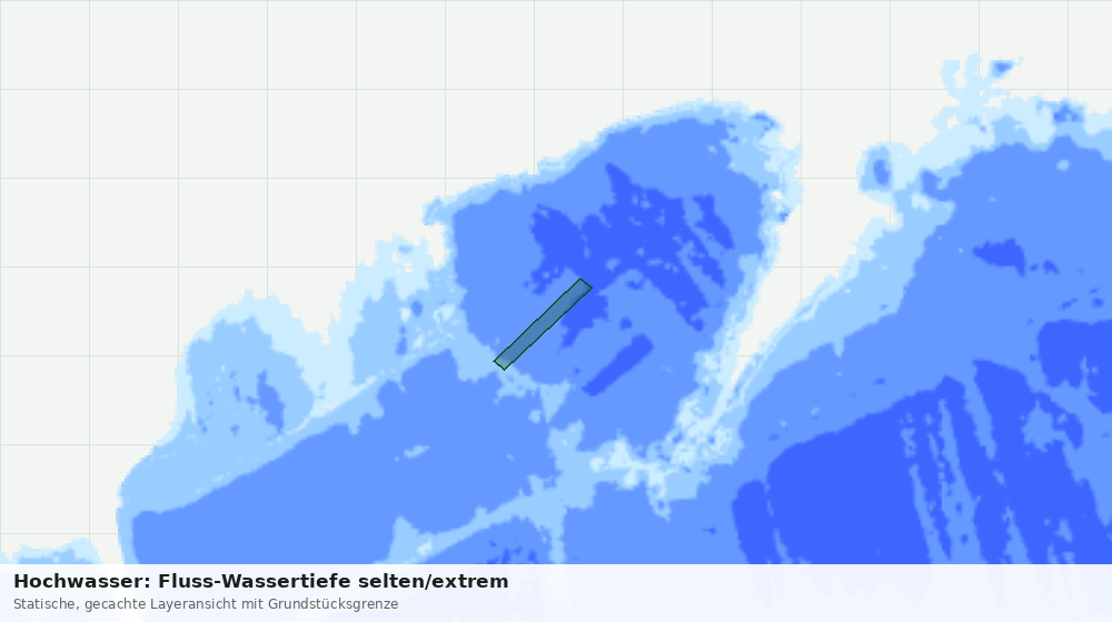 Statische Kartenansicht: Hochwasser: Fluss-Wassertiefe selten/extrem