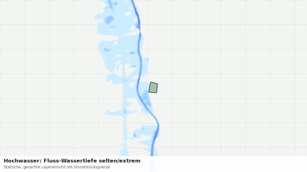 Statische Kartenansicht: Hochwasser: Fluss-Wassertiefe selten/extrem