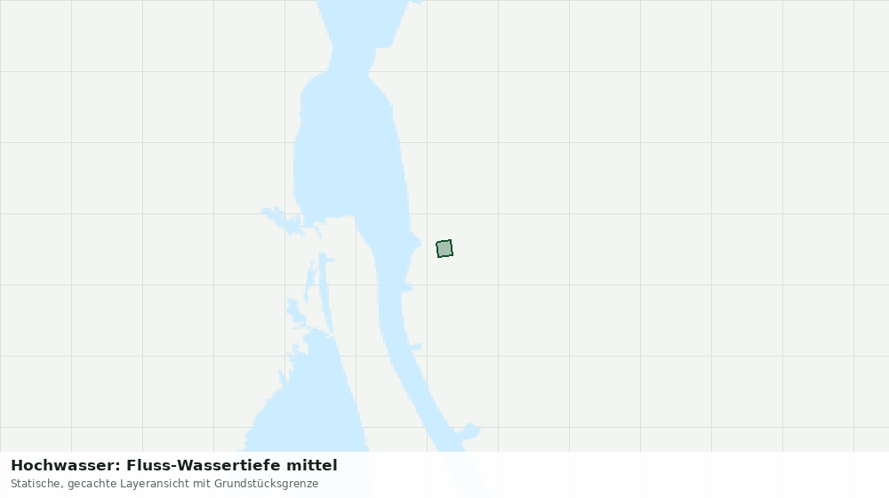 Statische Kartenansicht: Hochwasser: Fluss-Wassertiefe mittel