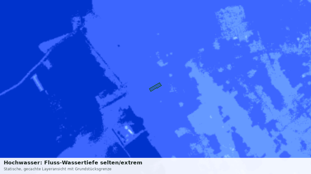 Statische Kartenansicht: Hochwasser: Fluss-Wassertiefe selten/extrem