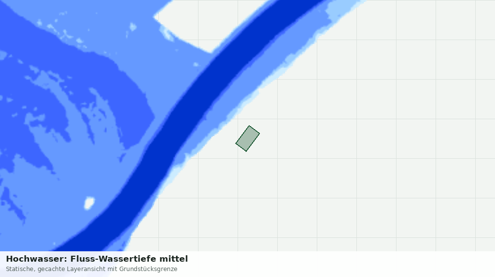Statische Kartenansicht: Hochwasser: Fluss-Wassertiefe mittel