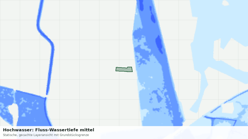 Statische Kartenansicht: Hochwasser: Fluss-Wassertiefe mittel