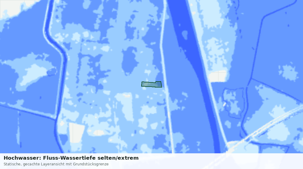 Statische Kartenansicht: Hochwasser: Fluss-Wassertiefe selten/extrem