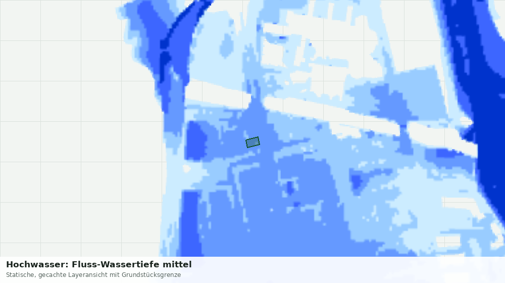 Statische Kartenansicht: Hochwasser: Fluss-Wassertiefe mittel
