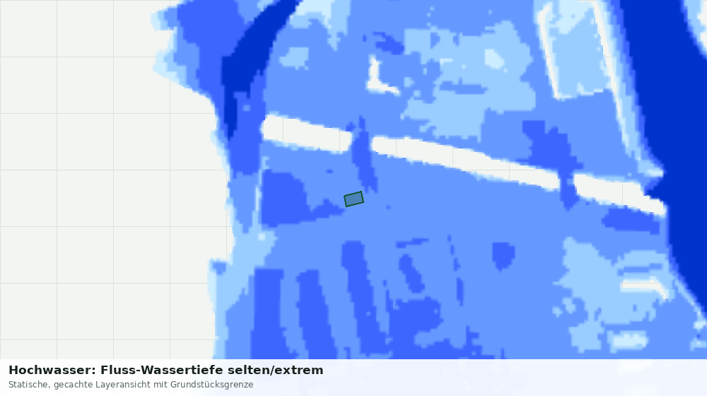 Statische Kartenansicht: Hochwasser: Fluss-Wassertiefe selten/extrem