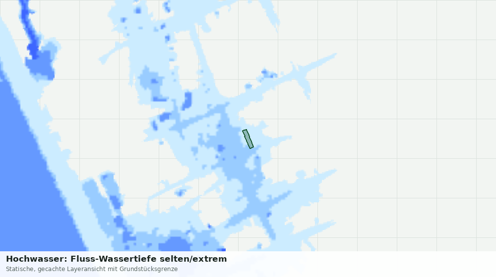 Statische Kartenansicht: Hochwasser: Fluss-Wassertiefe selten/extrem
