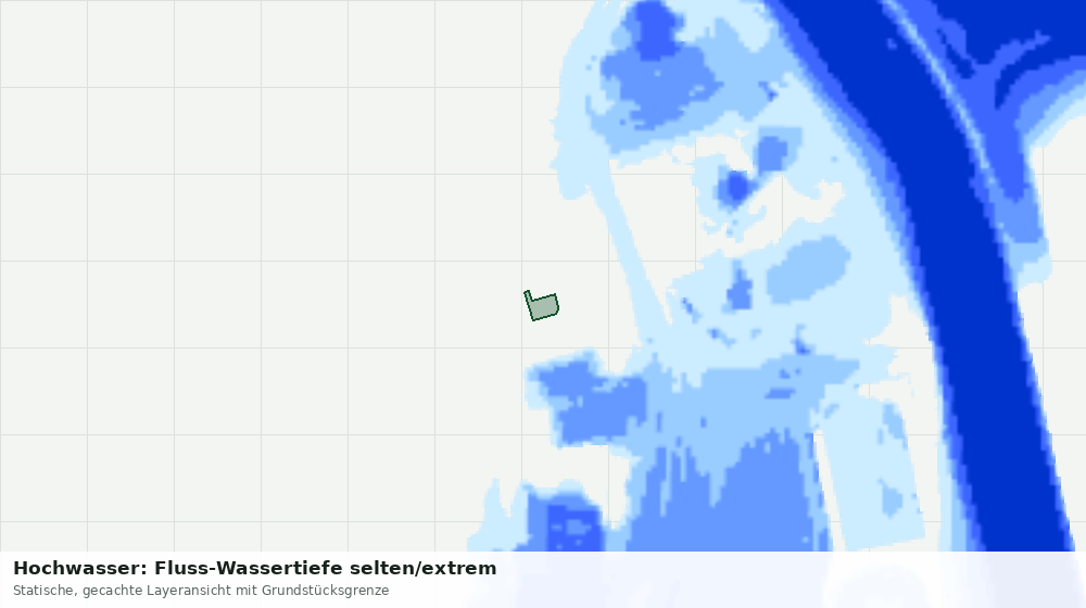 Statische Kartenansicht: Hochwasser: Fluss-Wassertiefe selten/extrem
