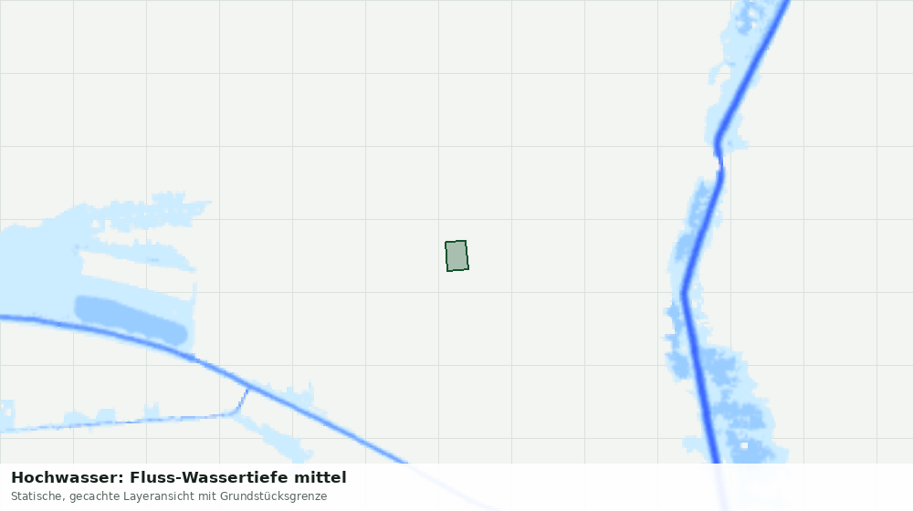 Statische Kartenansicht: Hochwasser: Fluss-Wassertiefe mittel