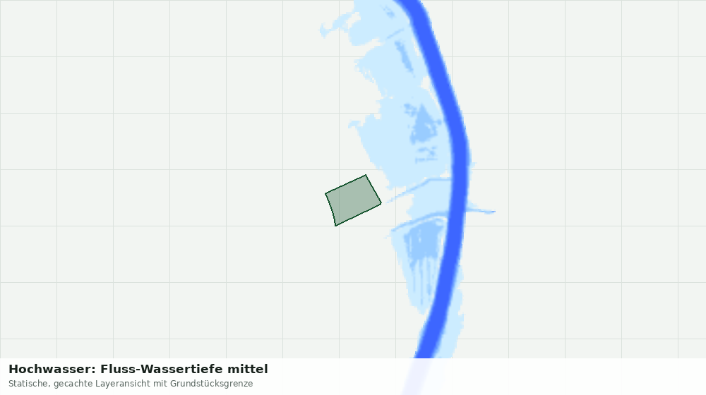 Statische Kartenansicht: Hochwasser: Fluss-Wassertiefe mittel
