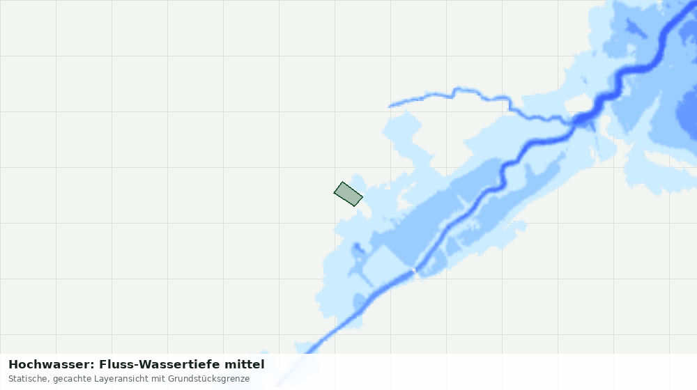 Statische Kartenansicht: Hochwasser: Fluss-Wassertiefe mittel