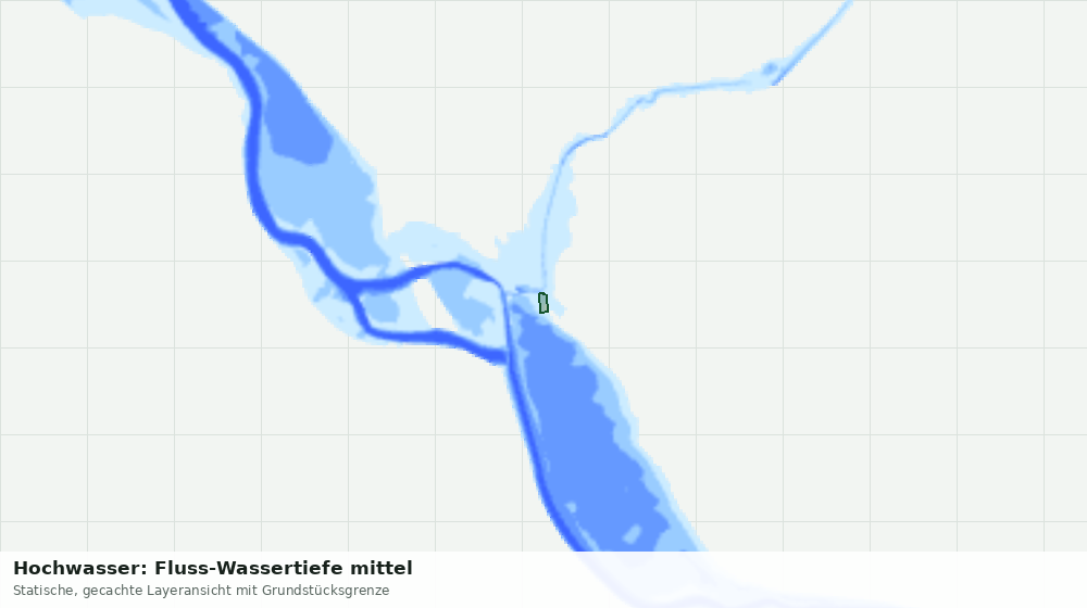 Statische Kartenansicht: Hochwasser: Fluss-Wassertiefe mittel
