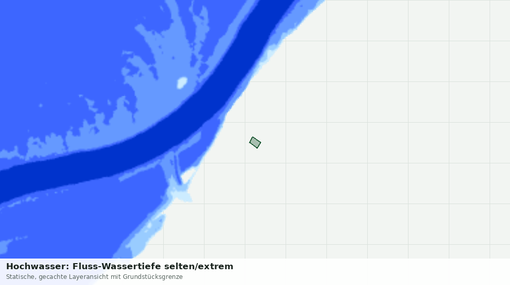 Statische Kartenansicht: Hochwasser: Fluss-Wassertiefe selten/extrem