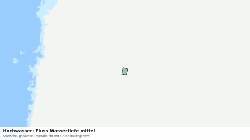 Statische Kartenansicht: Hochwasser: Fluss-Wassertiefe mittel