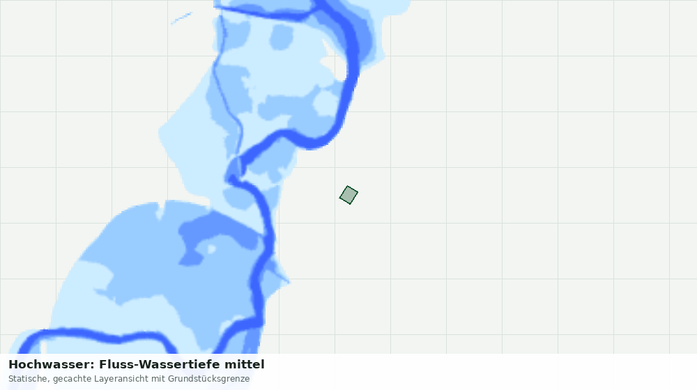 Statische Kartenansicht: Hochwasser: Fluss-Wassertiefe mittel