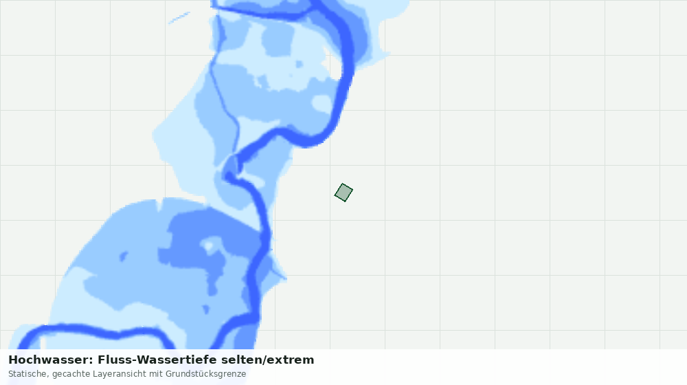 Statische Kartenansicht: Hochwasser: Fluss-Wassertiefe selten/extrem