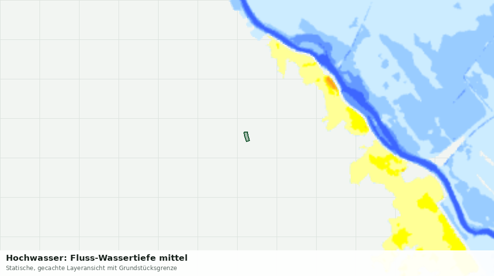 Statische Kartenansicht: Hochwasser: Fluss-Wassertiefe mittel