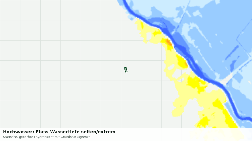 Statische Kartenansicht: Hochwasser: Fluss-Wassertiefe selten/extrem