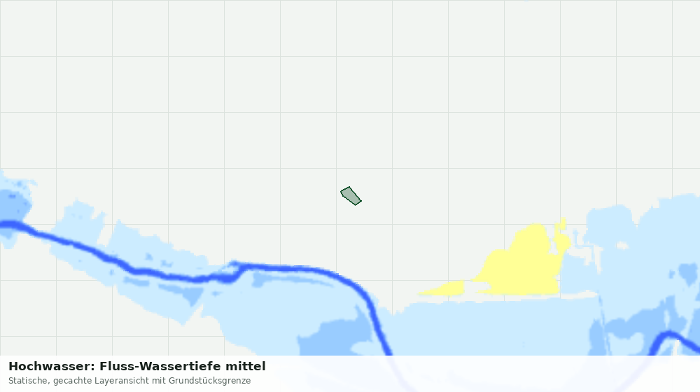 Statische Kartenansicht: Hochwasser: Fluss-Wassertiefe mittel