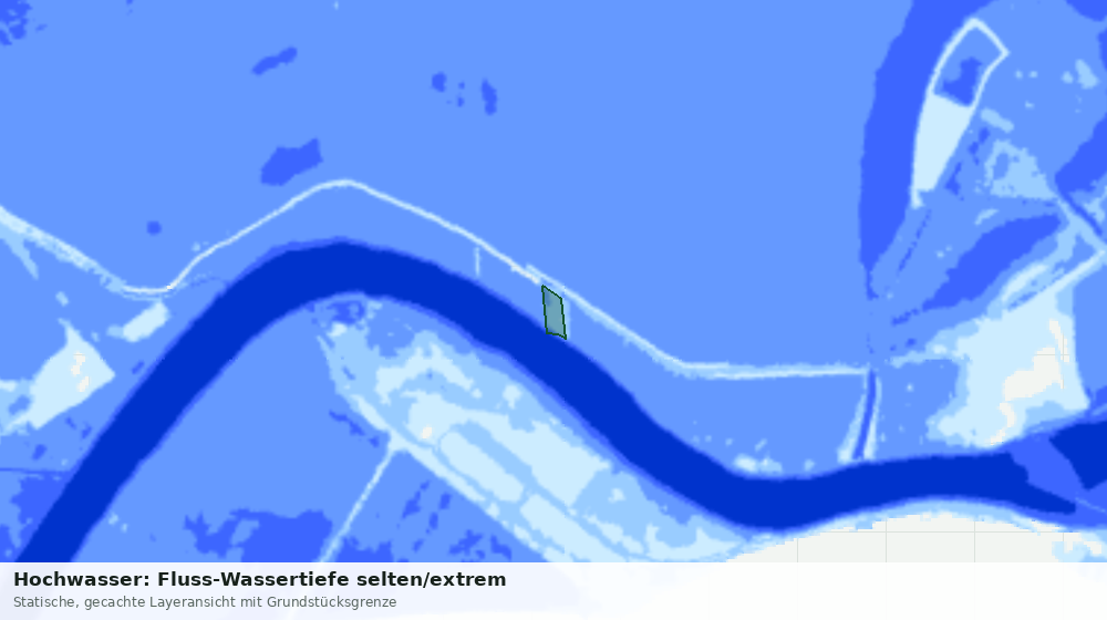 Statische Kartenansicht: Hochwasser: Fluss-Wassertiefe selten/extrem