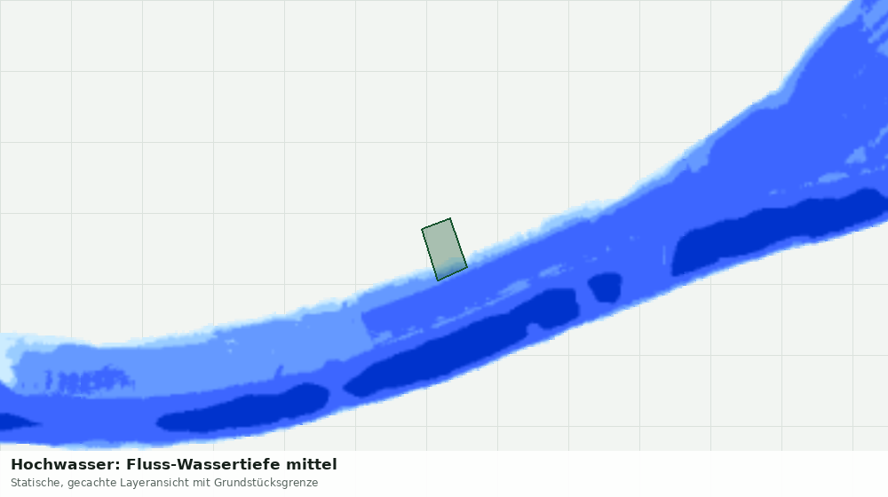 Statische Kartenansicht: Hochwasser: Fluss-Wassertiefe mittel