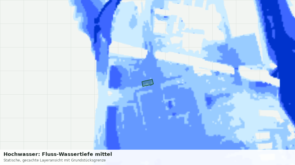 Statische Kartenansicht: Hochwasser: Fluss-Wassertiefe mittel