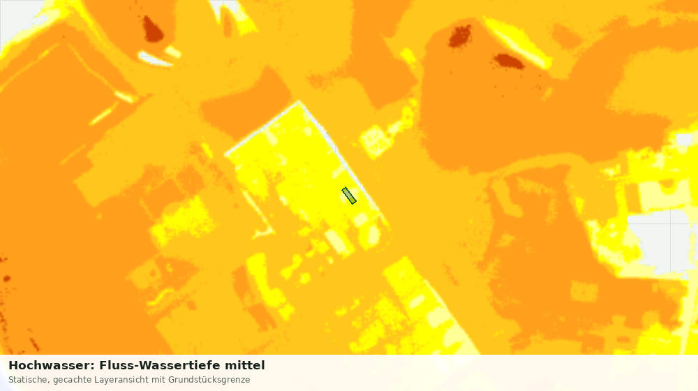 Statische Kartenansicht: Hochwasser: Fluss-Wassertiefe mittel