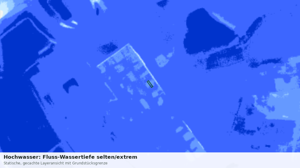 Statische Kartenansicht: Hochwasser: Fluss-Wassertiefe selten/extrem
