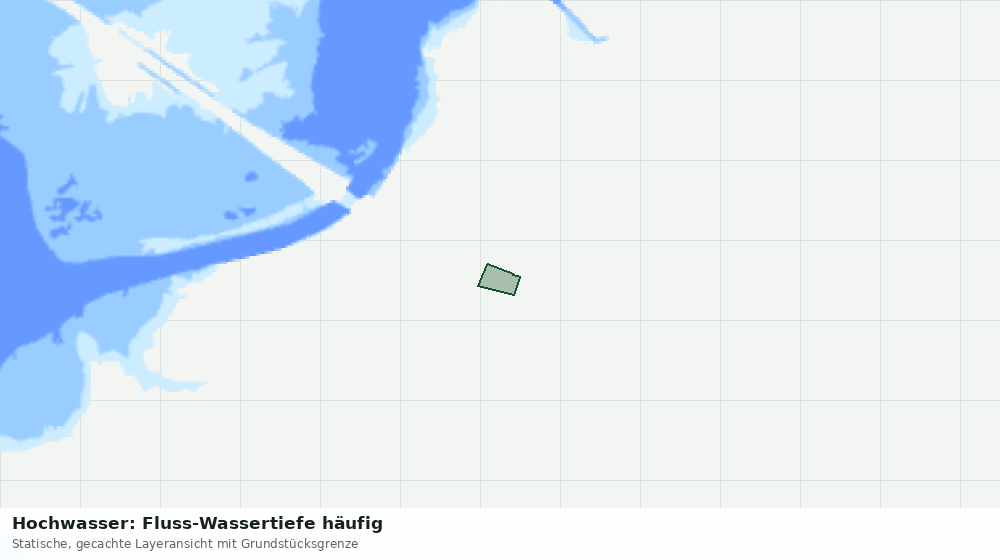 Statische Kartenansicht: Hochwasser: Fluss-Wassertiefe häufig