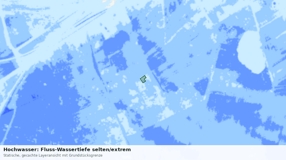 Statische Kartenansicht: Hochwasser: Fluss-Wassertiefe selten/extrem