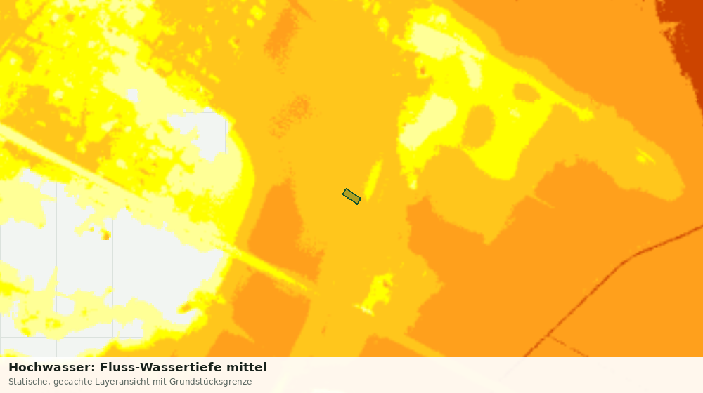 Statische Kartenansicht: Hochwasser: Fluss-Wassertiefe mittel