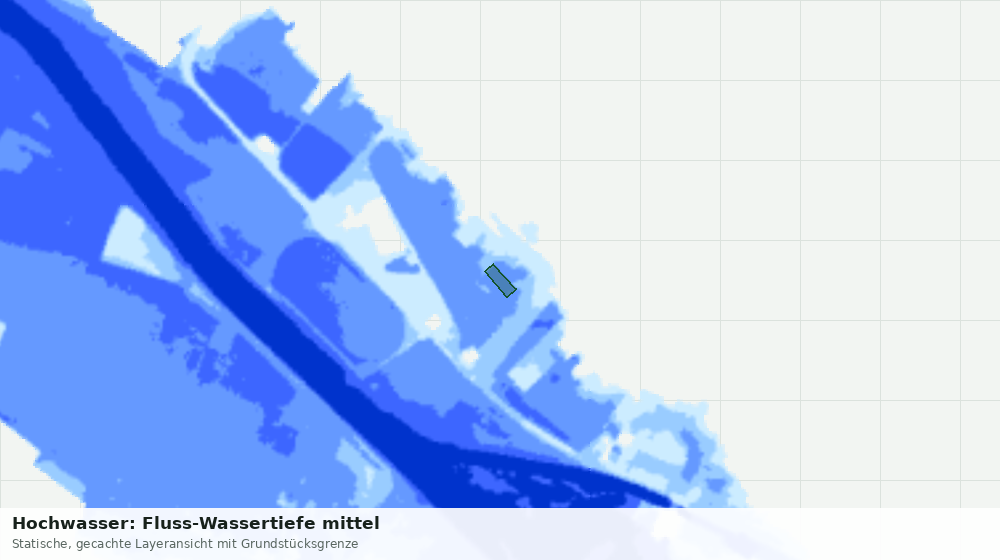 Statische Kartenansicht: Hochwasser: Fluss-Wassertiefe mittel