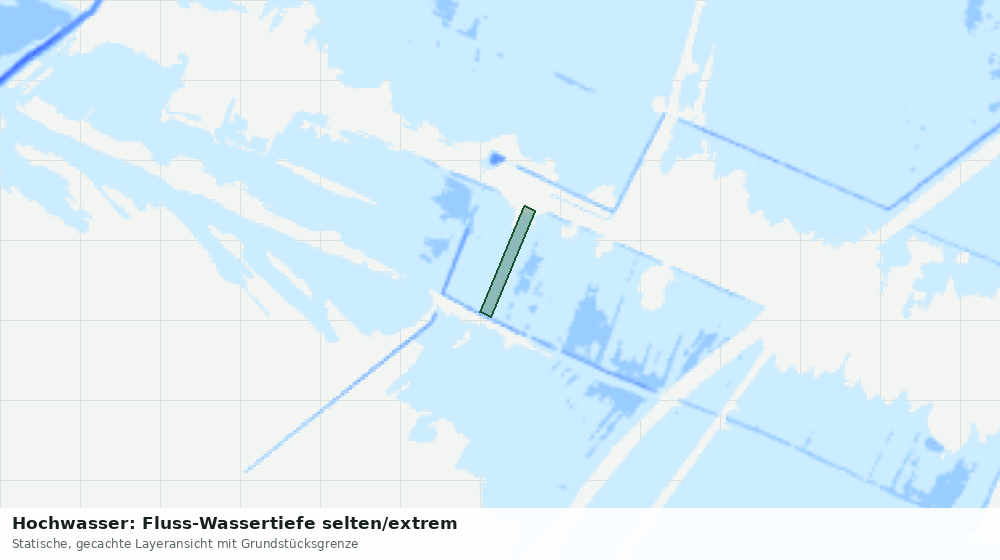Statische Kartenansicht: Hochwasser: Fluss-Wassertiefe selten/extrem