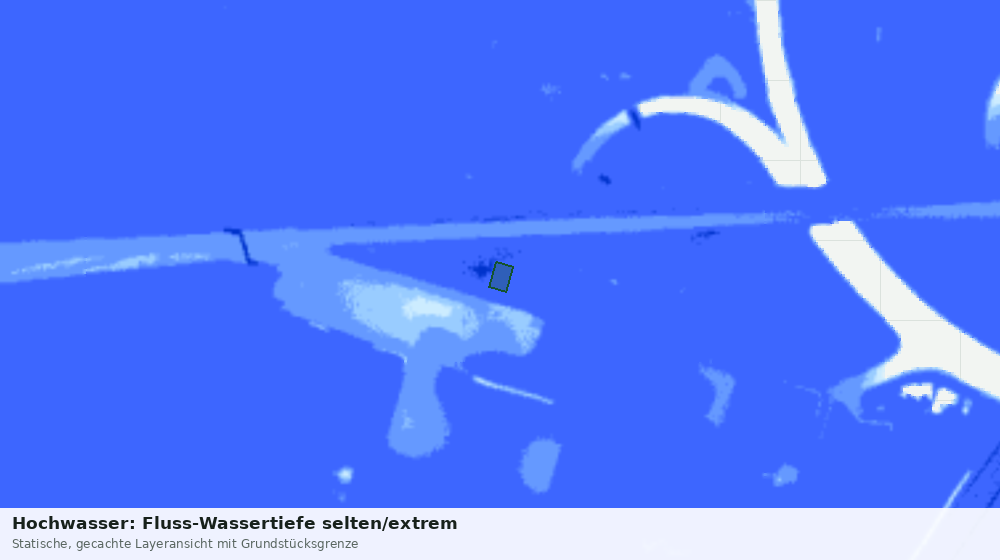 Statische Kartenansicht: Hochwasser: Fluss-Wassertiefe selten/extrem