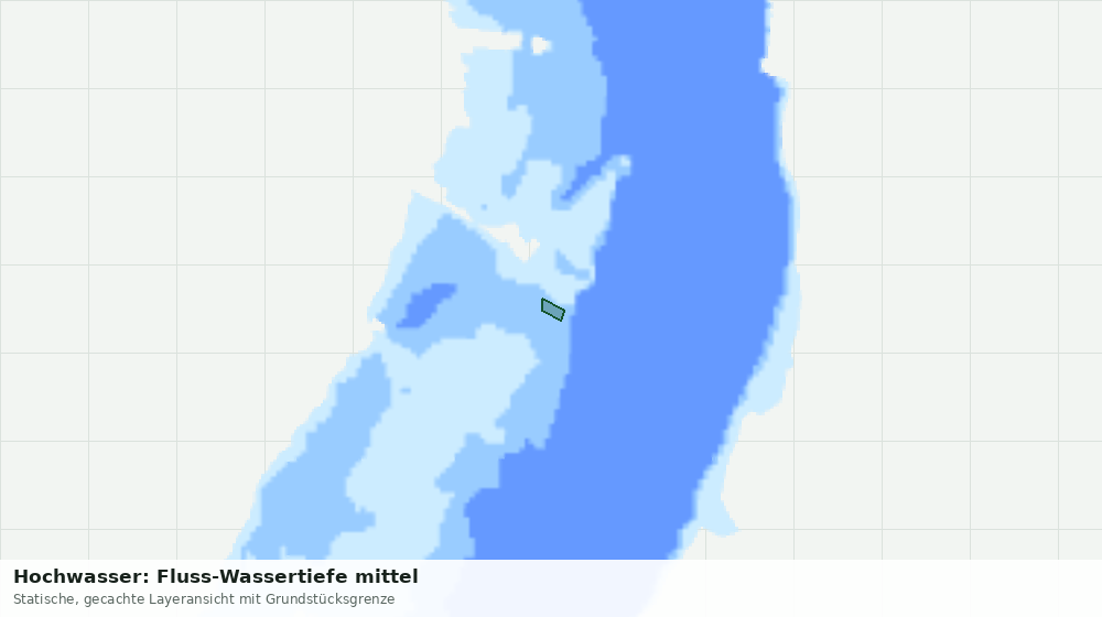 Statische Kartenansicht: Hochwasser: Fluss-Wassertiefe mittel