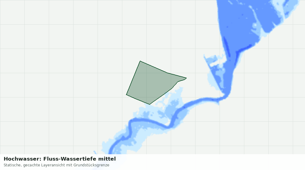 Statische Kartenansicht: Hochwasser: Fluss-Wassertiefe mittel
