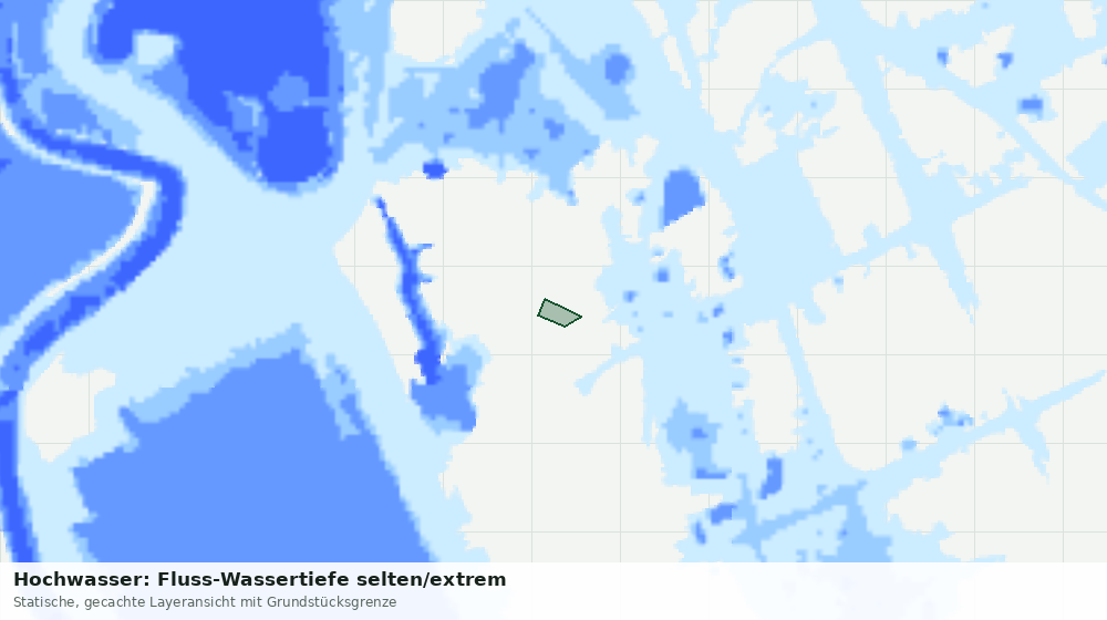 Statische Kartenansicht: Hochwasser: Fluss-Wassertiefe selten/extrem