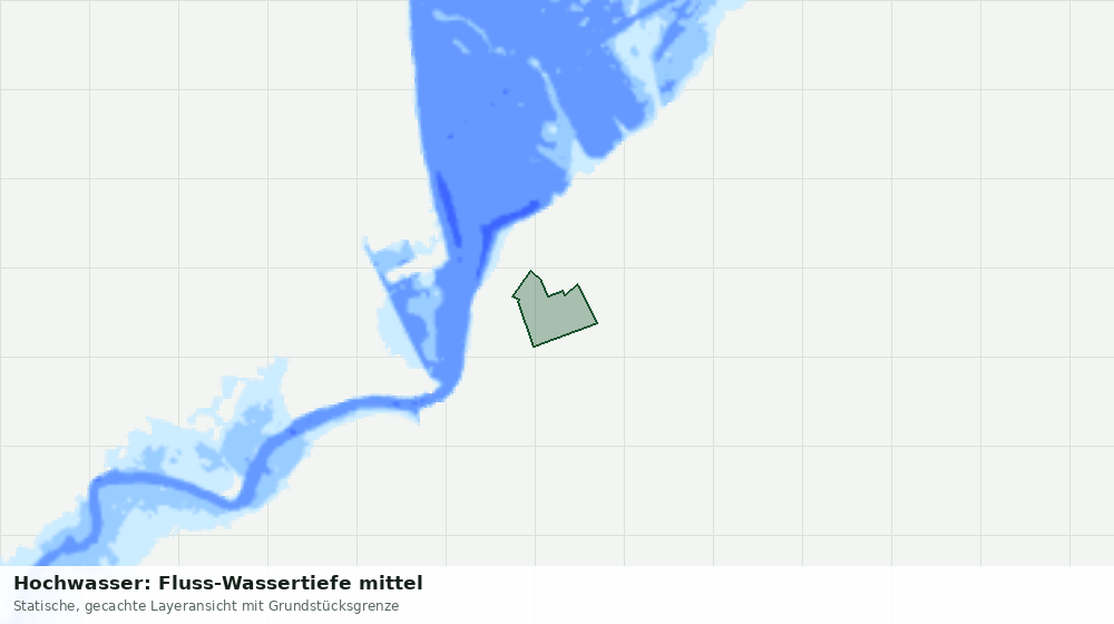 Statische Kartenansicht: Hochwasser: Fluss-Wassertiefe mittel