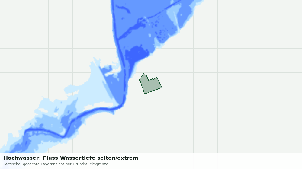 Statische Kartenansicht: Hochwasser: Fluss-Wassertiefe selten/extrem