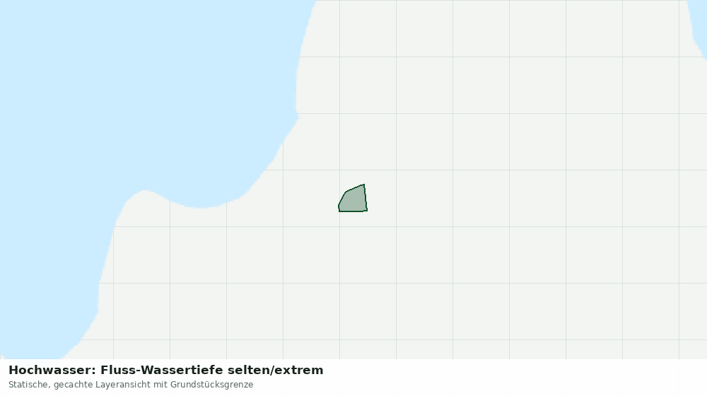 Statische Kartenansicht: Hochwasser: Fluss-Wassertiefe selten/extrem