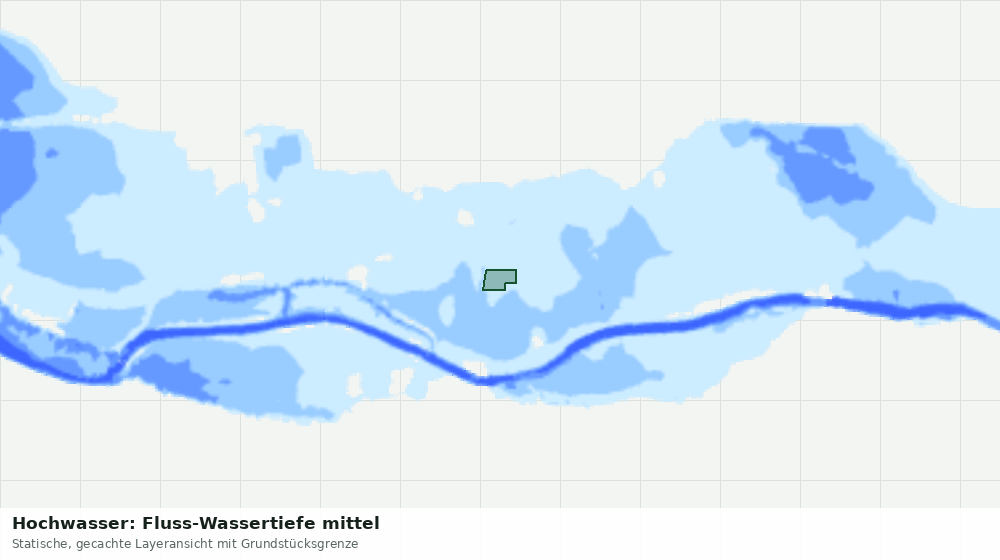 Statische Kartenansicht: Hochwasser: Fluss-Wassertiefe mittel