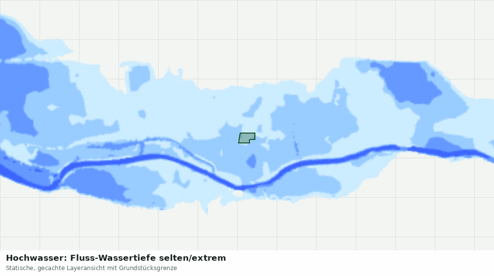 Statische Kartenansicht: Hochwasser: Fluss-Wassertiefe selten/extrem