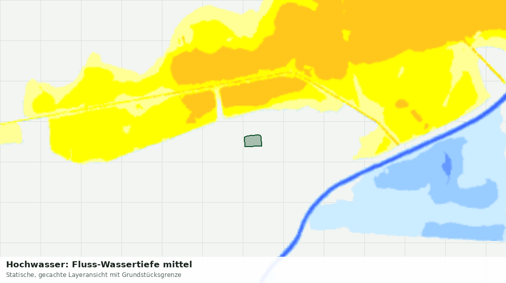 Statische Kartenansicht: Hochwasser: Fluss-Wassertiefe mittel