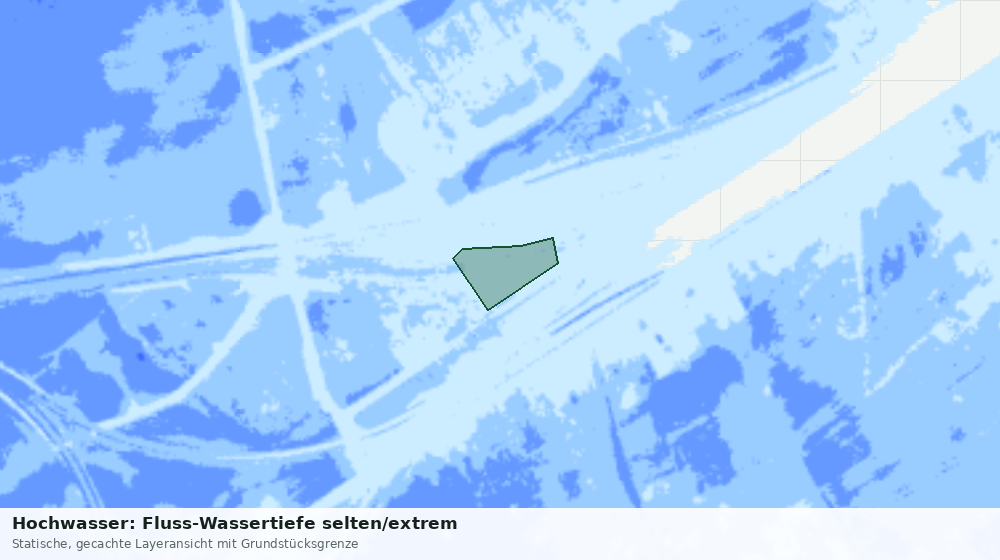 Statische Kartenansicht: Hochwasser: Fluss-Wassertiefe selten/extrem