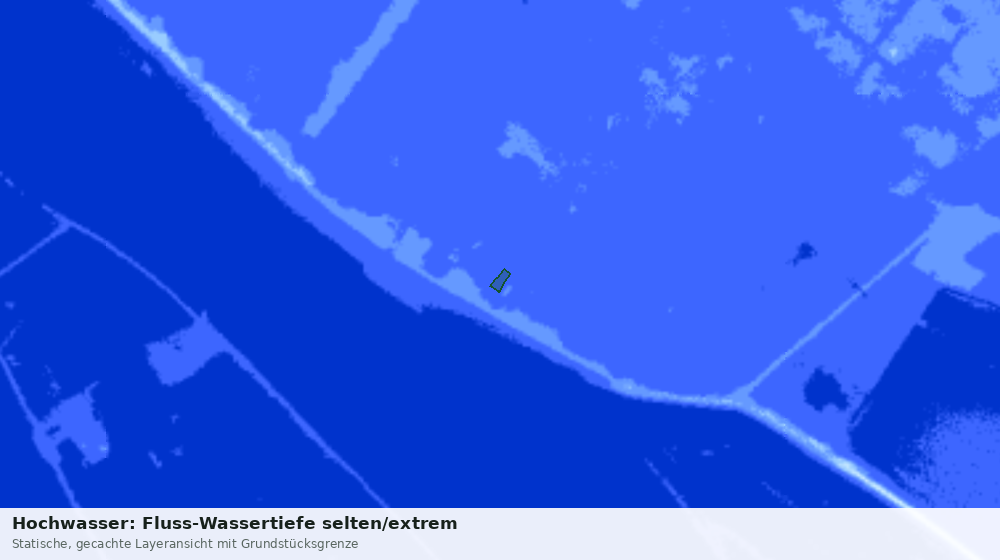 Statische Kartenansicht: Hochwasser: Fluss-Wassertiefe selten/extrem