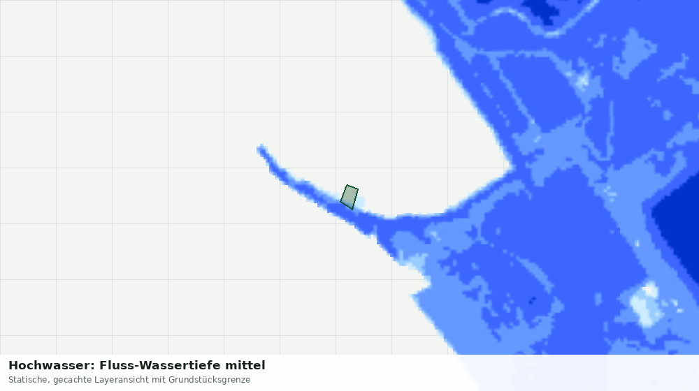 Statische Kartenansicht: Hochwasser: Fluss-Wassertiefe mittel
