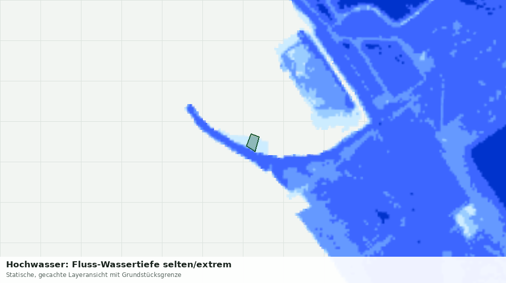 Statische Kartenansicht: Hochwasser: Fluss-Wassertiefe selten/extrem