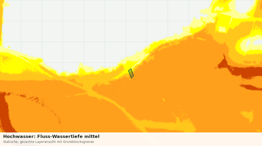 Statische Kartenansicht: Hochwasser: Fluss-Wassertiefe mittel
